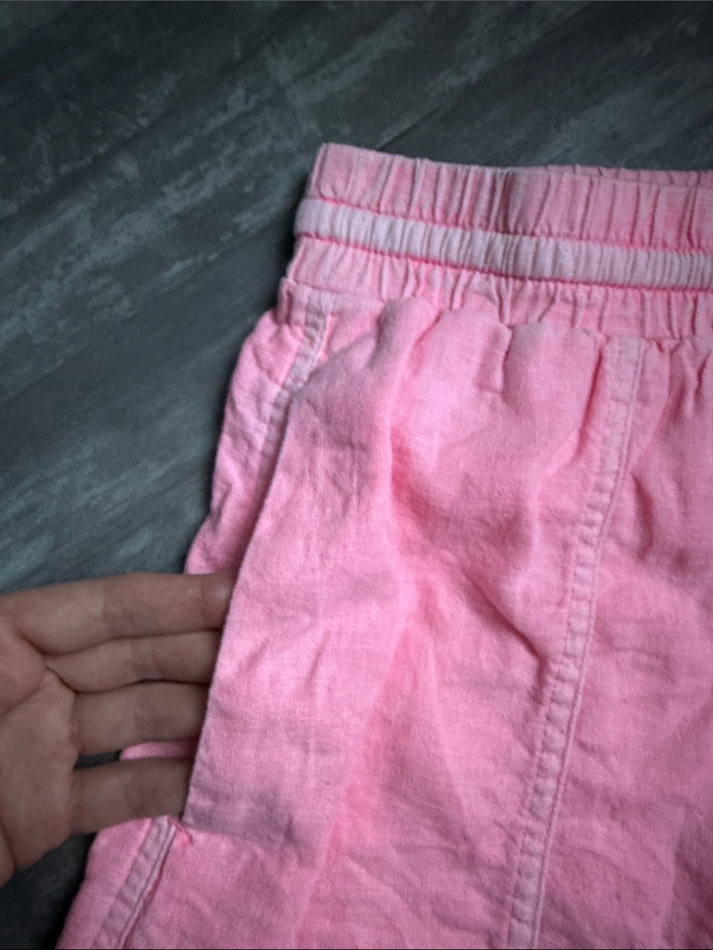 Universal Thread Pink Linen-Blend Drawstring shorts - Picture 3 of 5